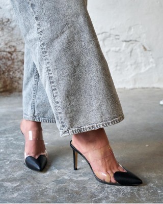 Women's transparent strappy high heels